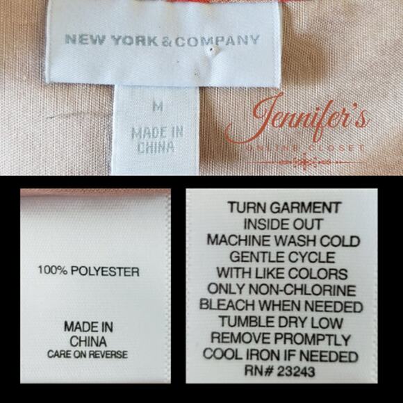 3/$30 New York & Company Women's Orange Cowl Neck Sleeveless Top - Picture 6 of 7